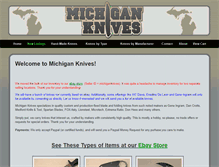 Tablet Screenshot of michiganknives.com